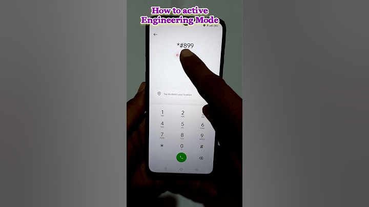 Secret code to open Engineering mode