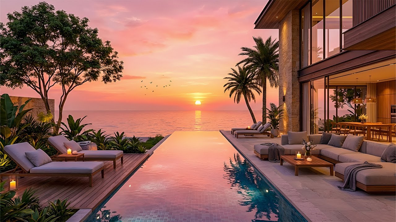 Smooth Jazz by the Ocean at Golden Sunset – Gentle Jazz Sounds to Lift Your Mind and Soul