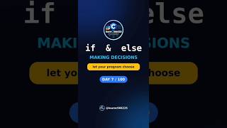 if and else in C | Making Decisions Explained | Day 7/100 #shorts