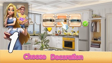 Merge Designer-House Makeover Gameplay Walkthrough Part 1 (Android, IOS)