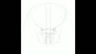 Time lapse of The Predator fan art