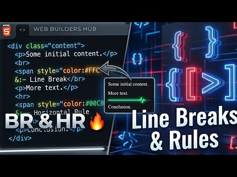 HTML Line Breaks & Horizontal Rule | br & hr tags Explained in Urdu 🔥