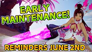 [PSO2 NGS] EARLY Maintenance! - Reminders Checklist For 6-2-2026