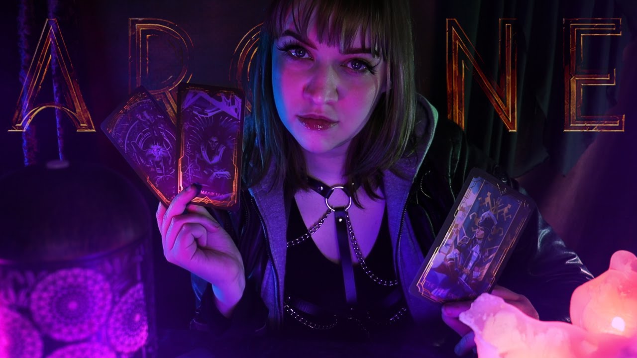 ASMR / Undercity Tarot Lady Reads your Future (tarot reading, tapping on cards, mini checkup, etc)