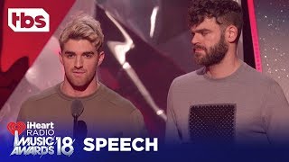 The Chainsmokers: 2018 iHeartRadio Music Awards | Acceptance Speech | TBS