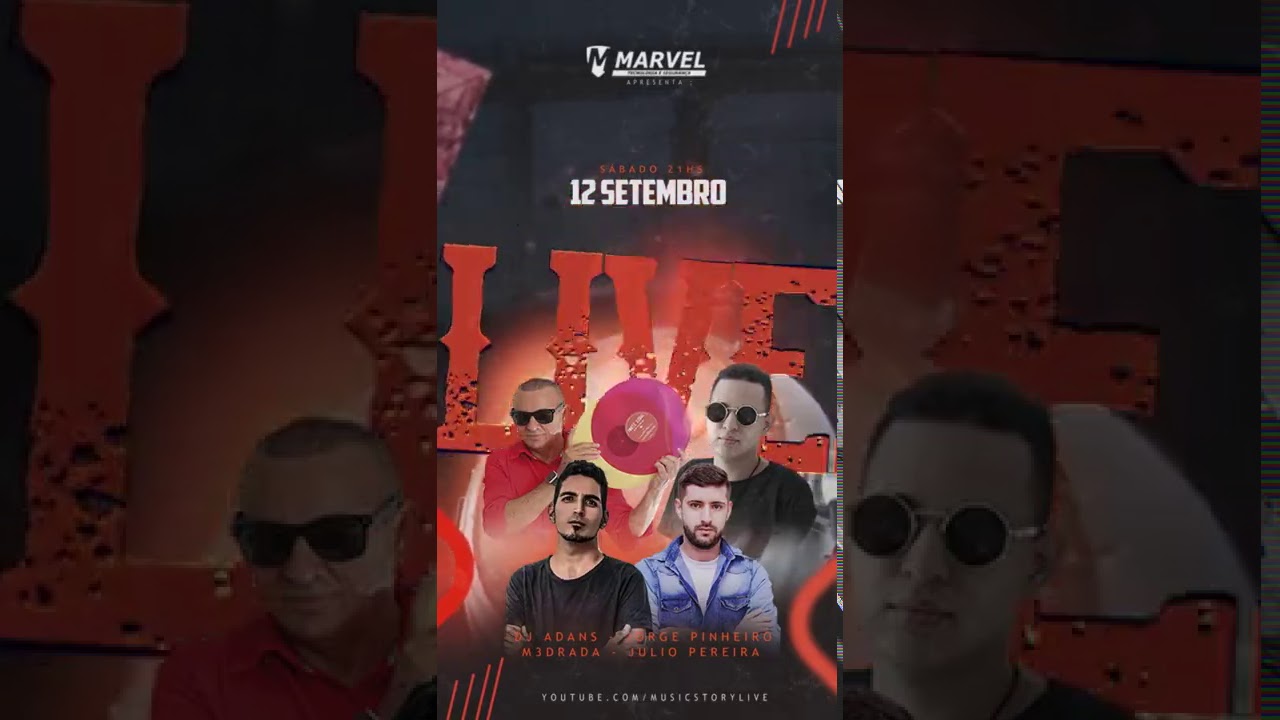 LIVE 12 DE SETEMBRO   DJ ADANS   JORGE PINHEIRO   M3DRADA   JULIO PEREIRA