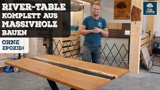 River Table komplett aus Massivholz bauen (ohne Epoxy) | Holz-Liebling DIY
River Table kaufen: https://www.holz-liebling.de/shop/river-table-esstisch-aus-eiche-massivholz/
Wir wollten schon immer einen River Table bauen, sind aber bisher nie so richtig mit dem Thema Epoxidharz warm geworden. Also machen wir das was wir am besten können und bauen einen River-Table komplett aus Massivholz! Dafür verwenden wir richtig schöne breite Eichenbohlen aus einem Stamm und färben den mittleren Teil mit einem speziellen Colour Oil. Wie wir den Tisch schritt für Schritt bauen, wie unsere CNC Fräse uns dabei die Arbeit erleichtert und wie wir generell zum Thema Epoxy stehen, erfährst du in diesem Video. Also viel Spaß beim Zuschauen! Lass gerne einen Kommentar da, wie dir das Projekt gefällt und was du vom Thema Epoxidharz und Holz hältst.
Kapitelübersicht:
0:00 Einleitung
2:36 Holzauswahl und Zuschnitt
5:05 Abrichten und Hobeln
7:45 Baumkante bearbeiten
9:15 Einsatz CNC-Fräse
10:46 Holz kitten, schleifen, bürsten
12:59 Holz färben/Anwendung Colour Oil
20:12 Tischplatte verleimen
23:30 Oberflächenbehandlung mit Worktop Oil
27:02 Das Ergebnis
Alles für dein DIY-Projekt findest du auf:
► https://holz-liebling-diy.de/
Alle unsere Massivholz-Produkte findest du wie immer im Online-Shop:
► https://www.holz-liebling.de/
Massivholz-Platten und Dekorplatten nach Maß findest Du auf:
► https://www.holzplatten-zuschnitt.de/
Wenn Dir das Video gefallen hat, gib uns gerne einen Daumen hoch und abonniere unseren Kanal, damit wir Dir auch in Zukunft viele coole Videos rund um das Thema Holz zeigen können.
Natürlich kannst Du uns auch gern auf unseren anderen Social Media Kanälen folgen:
► Facebook: https://www.facebook.com/HolzLiebling
► Instagram: https://www.instagram.com/holzliebling/
► Pinterest: https://www.pinterest.de/holzliebling/
#rivertable #massivholz #diy #tisch #holzbearbeitung #manufaktur #schreiner #schreinerei #tischler #tischlerei #epoxy #wood #woodworking #holzliebling #holzwerken #holzwerkstatt #selbermachen #selberbauen River Table komplett aus Massivholz bauen (ohne Epoxy) | Holz-Liebling DIY