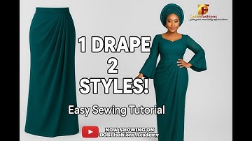 How to Draft a Straight Drape Skirt Pattern (So Simple Yet Stunning!)!DOSEfashions ACADEMY