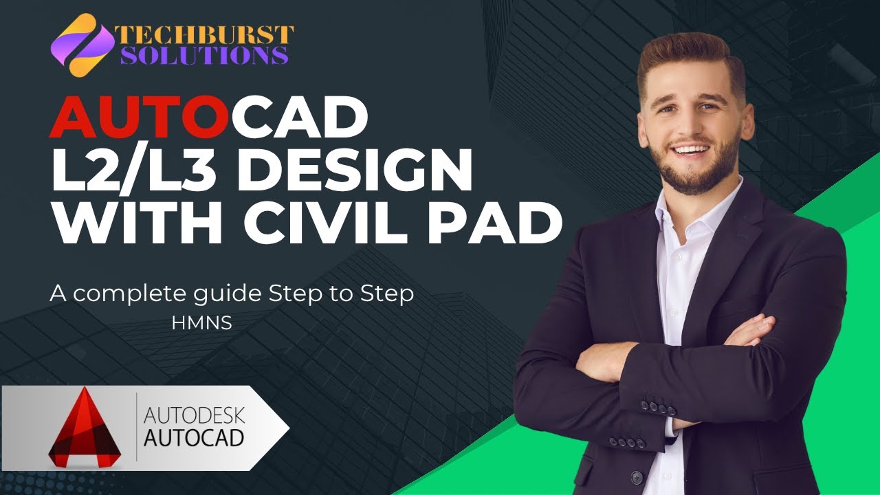 How to Design L2 & L3 Solar Panels with Civil Pads in AutoCAD | PV Layout Tutorial