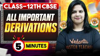 The Only Derivations You Need to Master for Physics 70/70 | Lerin Mam