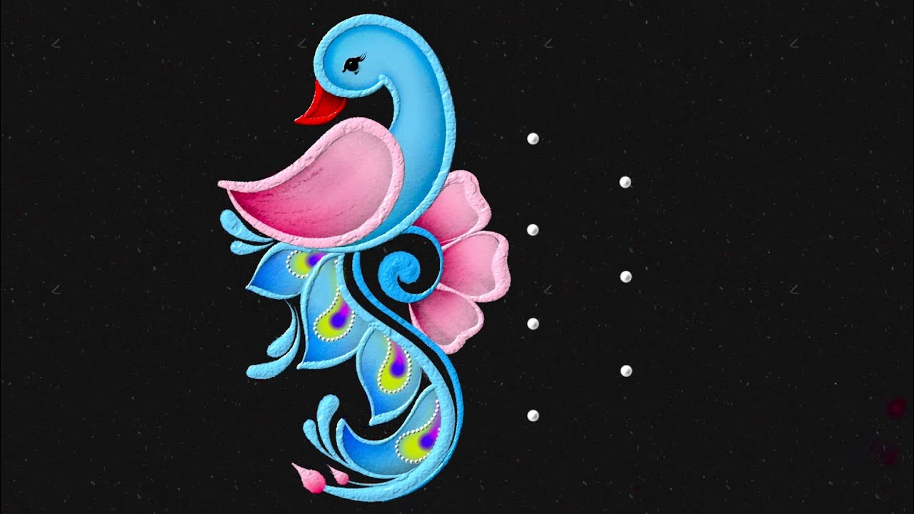 Creative small rangoli 5*3 dots 🌻 easy flower rangoli design | simple 5 dots kolam | flower muggulu