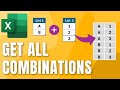 3 powerful techniques to get ALL combinations in Excel
