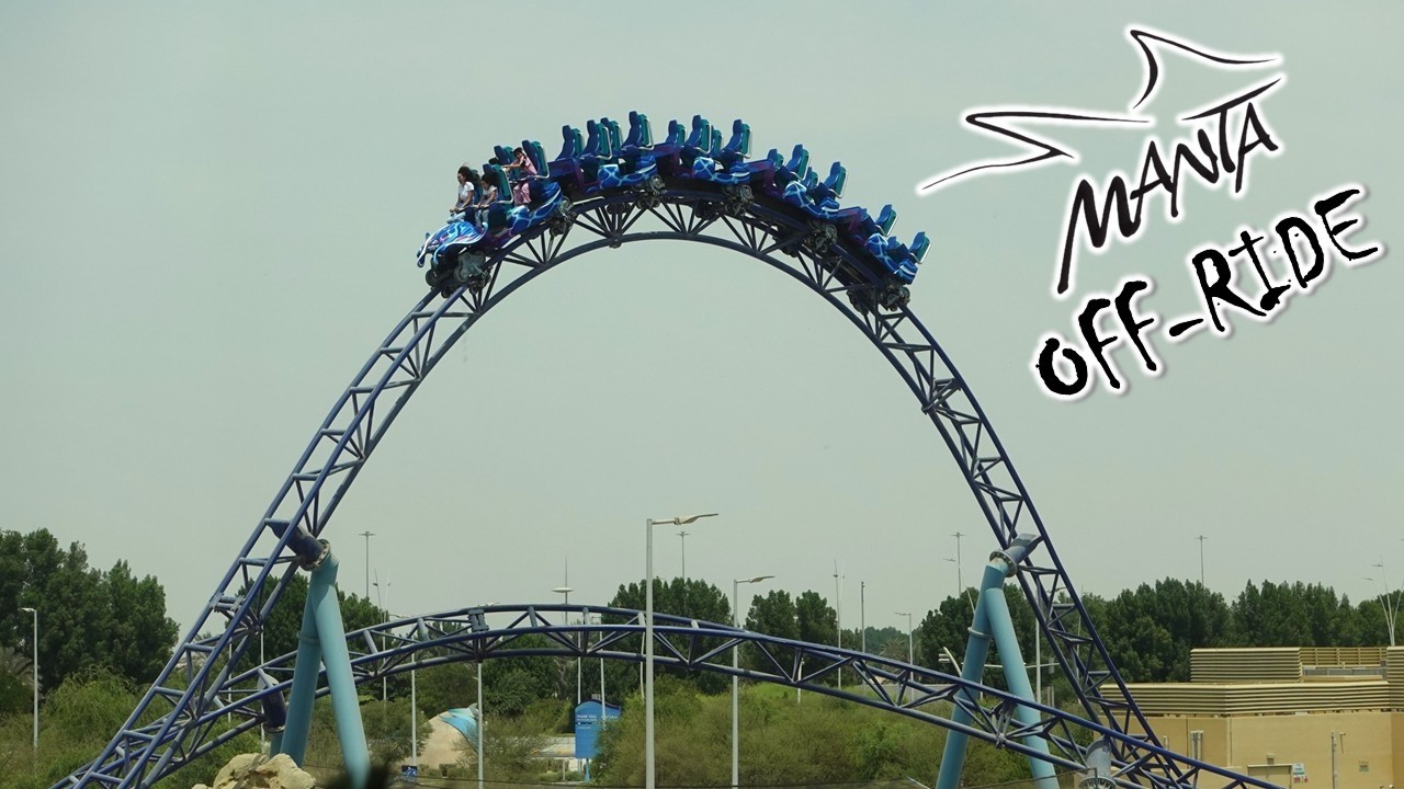 Manta Off-Ride Footage (60FPS), SeaWorld Abu Dhabi Intamin Multi-Launch Coaster | Non-Copyright