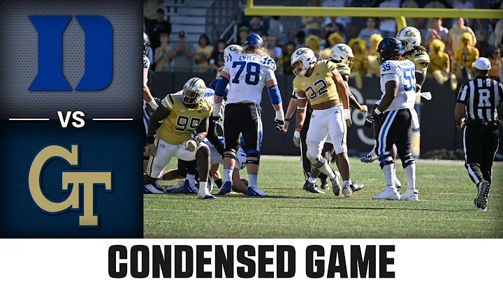 Duke vs. Georgia Tech Condensed Game | 2022 ACC Football