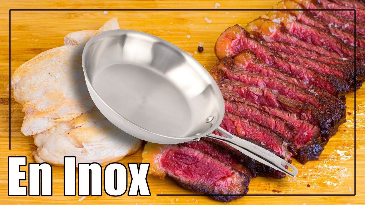 COCINAR CARNE en SARTEN de ACERO INOXIDABLE ✅