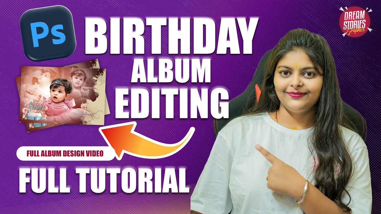 Birthday Album Design | Full Album Editing Tutorial in Photoshop