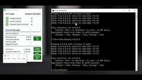 NetUptimeMonitor Ping Vs Command Line Ping