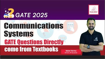 Communications Systems GATE QUESTIONS come from Textbooks | GATE 2025 | Saket Verma
