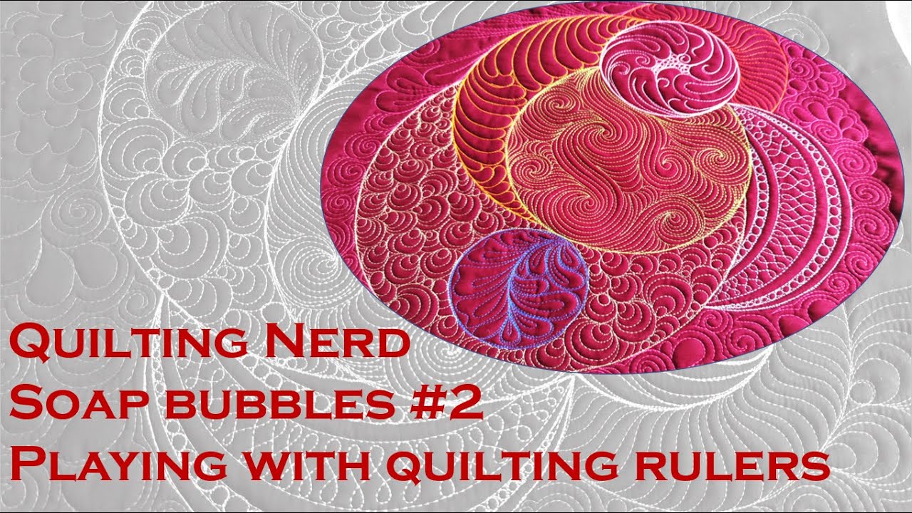 Soap bubbles part 2 free motion quilting on domestic machine; fun project for free motion