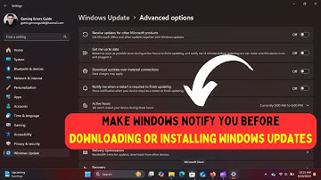 How to Make Windows Notify You Before Downloading or Installing Windows Updates in Windows 11