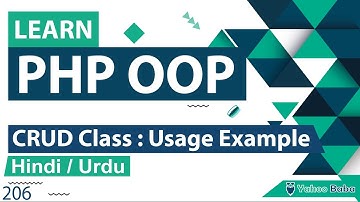 PHP CRUD Class - Usage Example Tutorial in Hindi / urdu