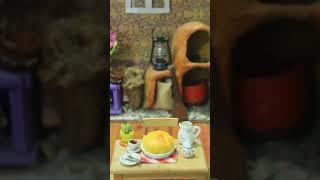 So soft and chewy Japanese spoong cake in tiny kitchen set #youtubeshorts #tranding #viral