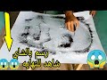 رسم بالشاي لأول مره بورتريه جرافيتي بتقنيه جديده   