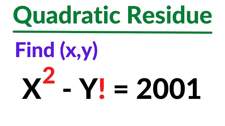 A Nice Problem | What is Quadratic Residue? | Number Theory