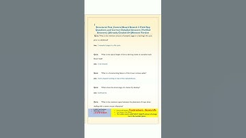 Structural Pest Control Board Branch 2 Field Rep Questions and Correct Detailed Answers Verified  An