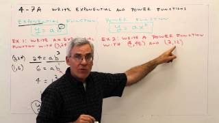 4-7A--Write Exponential and Power Functions
