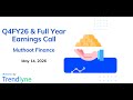 Muthoot Finance Earnings Call for Q4FY26 &amp; Full Year