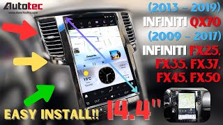 Infiniti FX25, FX35, FX37, FX45, FX50, QX70 14.4” HD Touch-Screen Navigation & Infotainment System