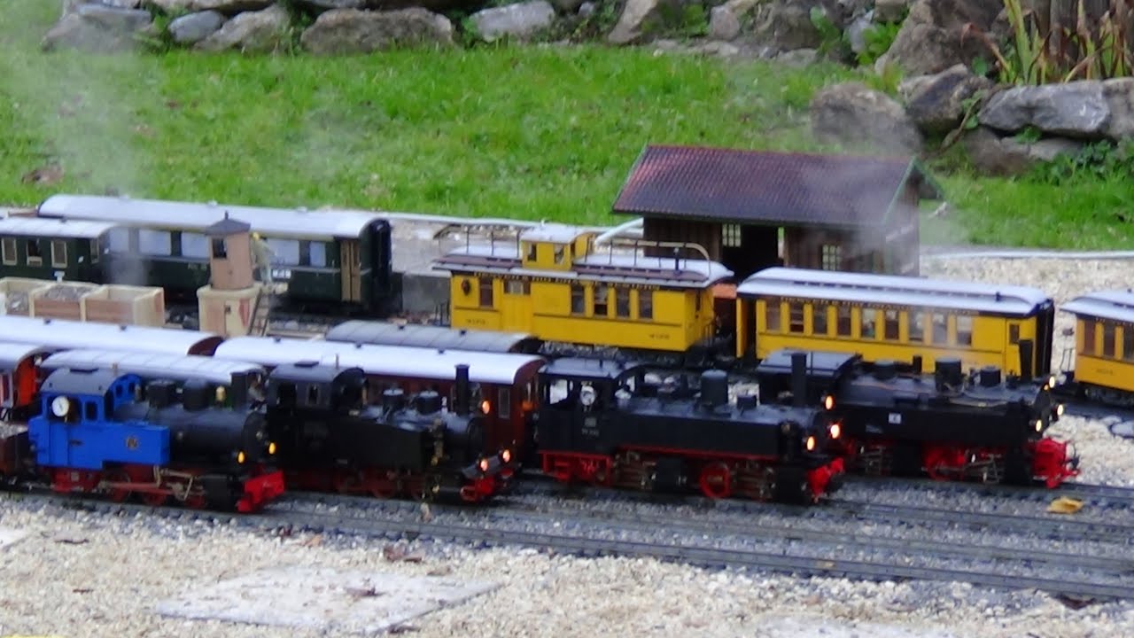 Echtdampf Treffen 4. Glühwein-Dampf-Treffen 2014 LGB Gartenbahn