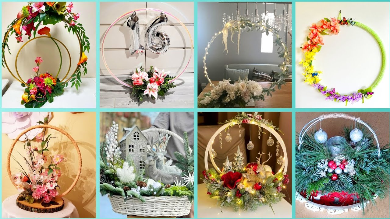 New Christmas decoration hula hoop centerpieces beautiful Christmas ideas