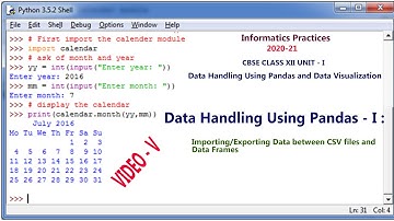 Data handling using pandas and Data Visualization |Class 12|Informatics Practices|Unit - I |Video -5