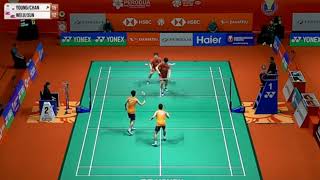 Badminton. Perodua Malaysia Master Round of 32.Yong/Chan VS Wei jie/Sun.@BASport-ee8wf