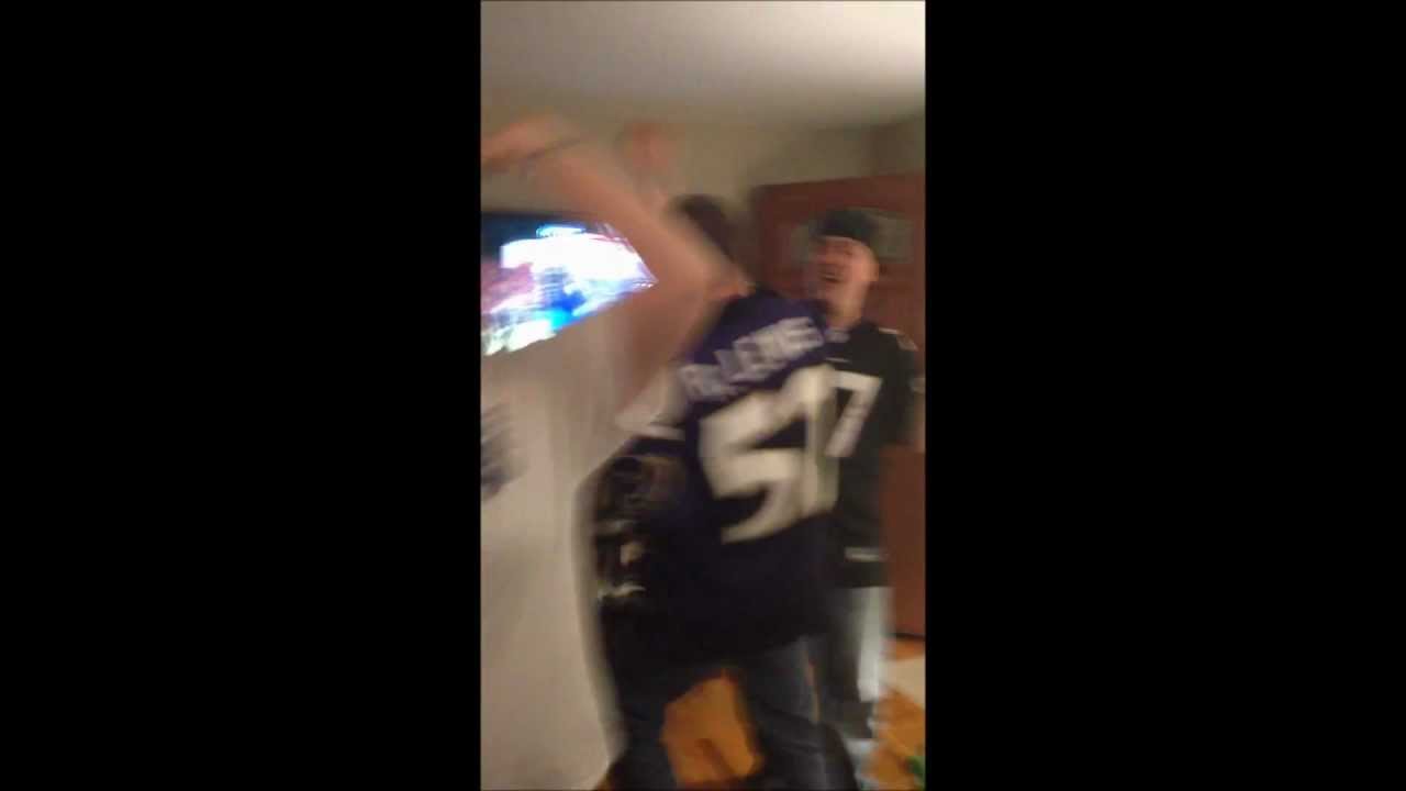Ravens fans react to the game winning field goal vs. Broncos