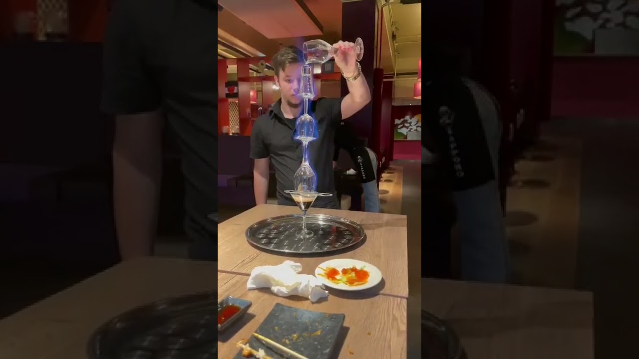 Flaming Lamborghini Cocktail Fire Show