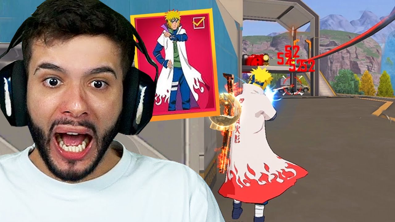 RAFÃO JOGA COM O MINATO DO NARUTO NO FREE FIRE PELA PRIMEIRA VEZ!