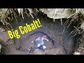 BOTTLE DIGGING IN A DEEP HOLE FULL OF COBALT GLASS!!!