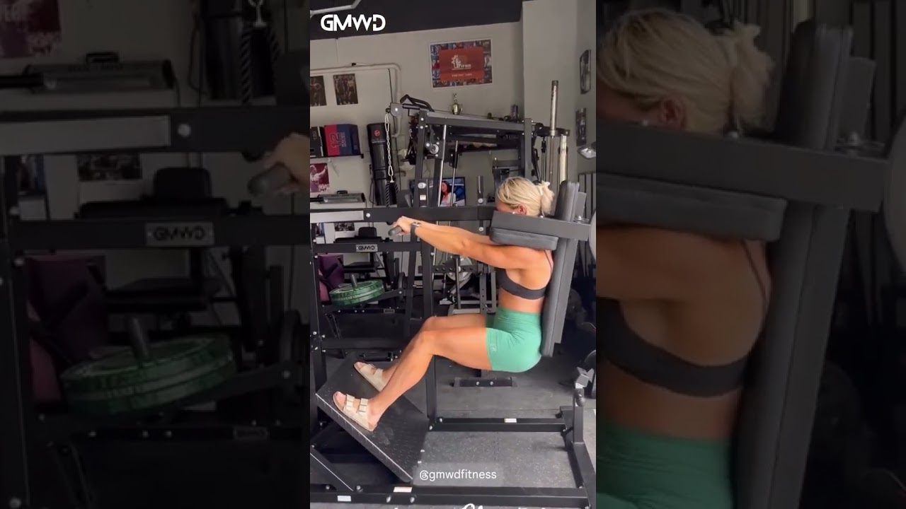 Don't lock your knees! If you're shaking, you're working | GMWD Pendulum Squat Machine PS01