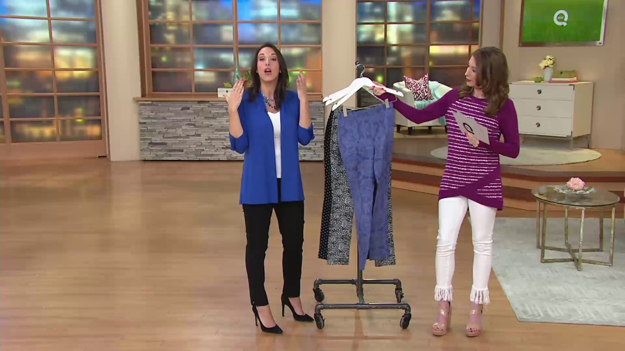 Susan Graver Weekend Printed Cotton Spandex Leggings on QVC