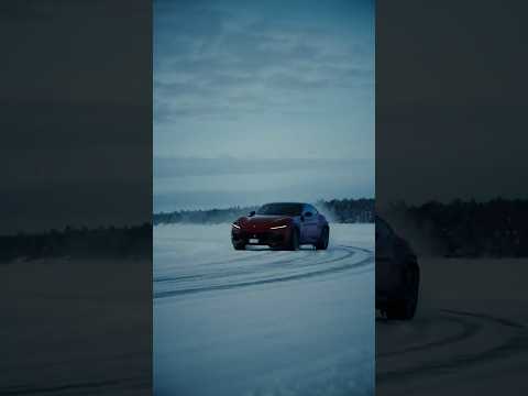 Markku Alén enjoying an adrenaline rush in #Lapland aboard the #FerrariPurosangue.#Sweden #Ferrari