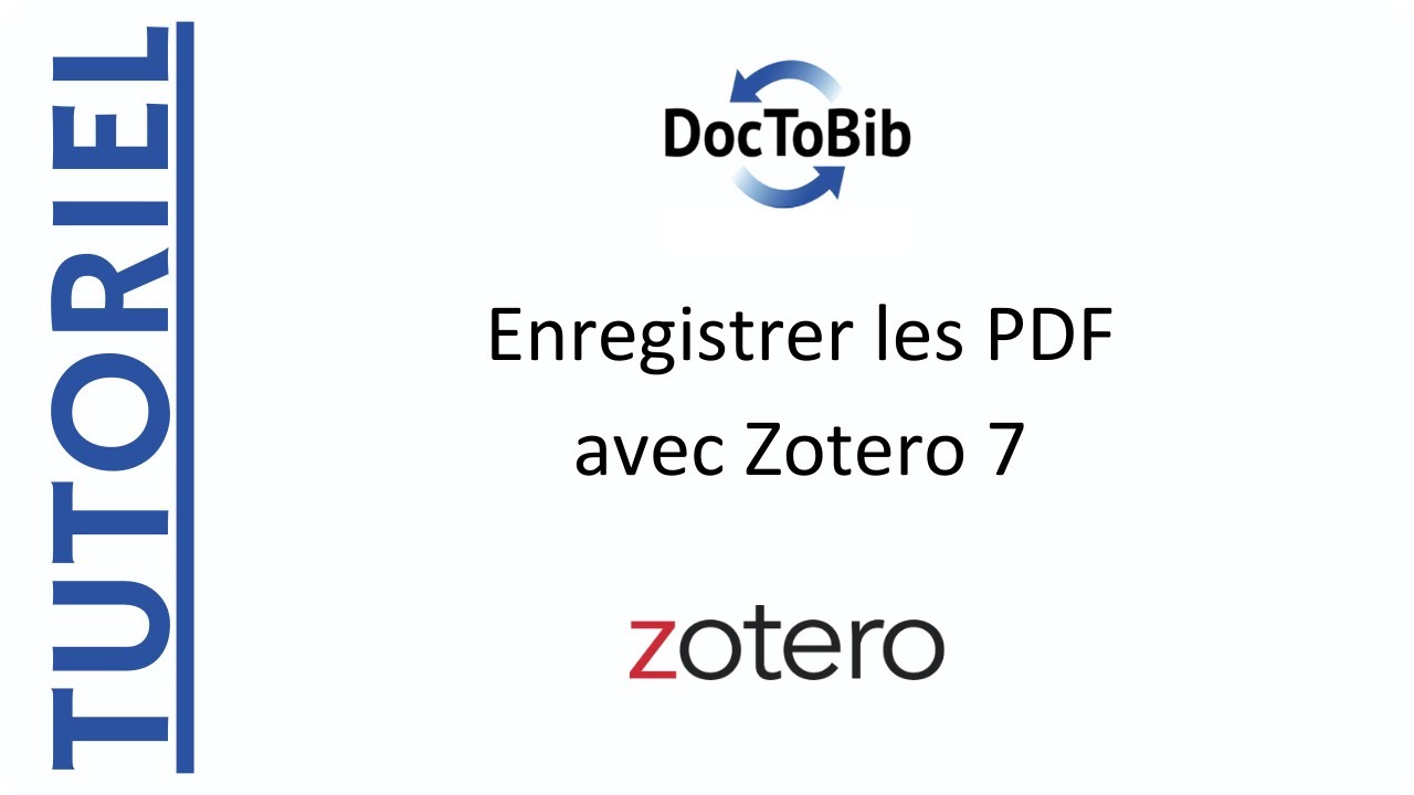 03 Enregistrer mes PDF avec Zotero 7