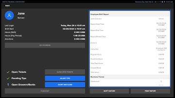 SkyTab POS: Clocking In & Out