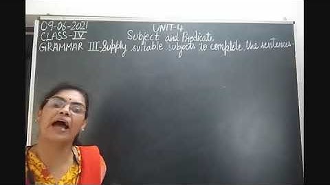 Class IV English 09-06-2021 by Mrs Nandini Singh Grammar