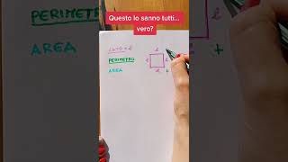 Area e perimetro del quadrato #matematicaconlidia #matematica #shorts #perte #geometria