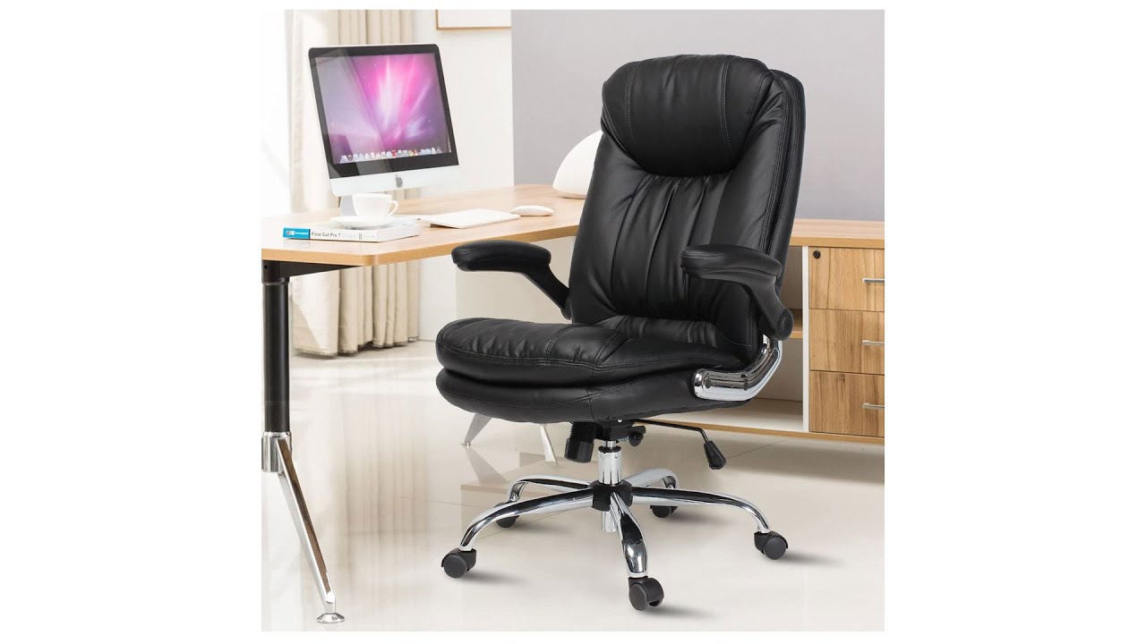 Executive Office Chair Black High Back Leather Computer Desk Chairs 2022