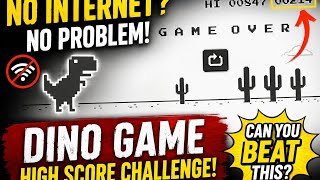 No internet? Dino game ON! 🦖 Beat the high score & never stop running! ⚡🎮