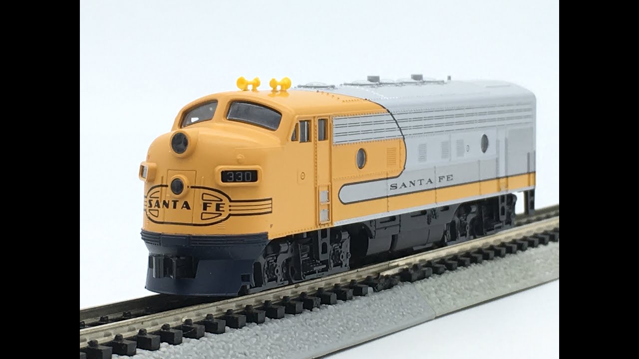 N Scale Kato Santa Fe EMD F7A Freight Diesel Locomotive Demo